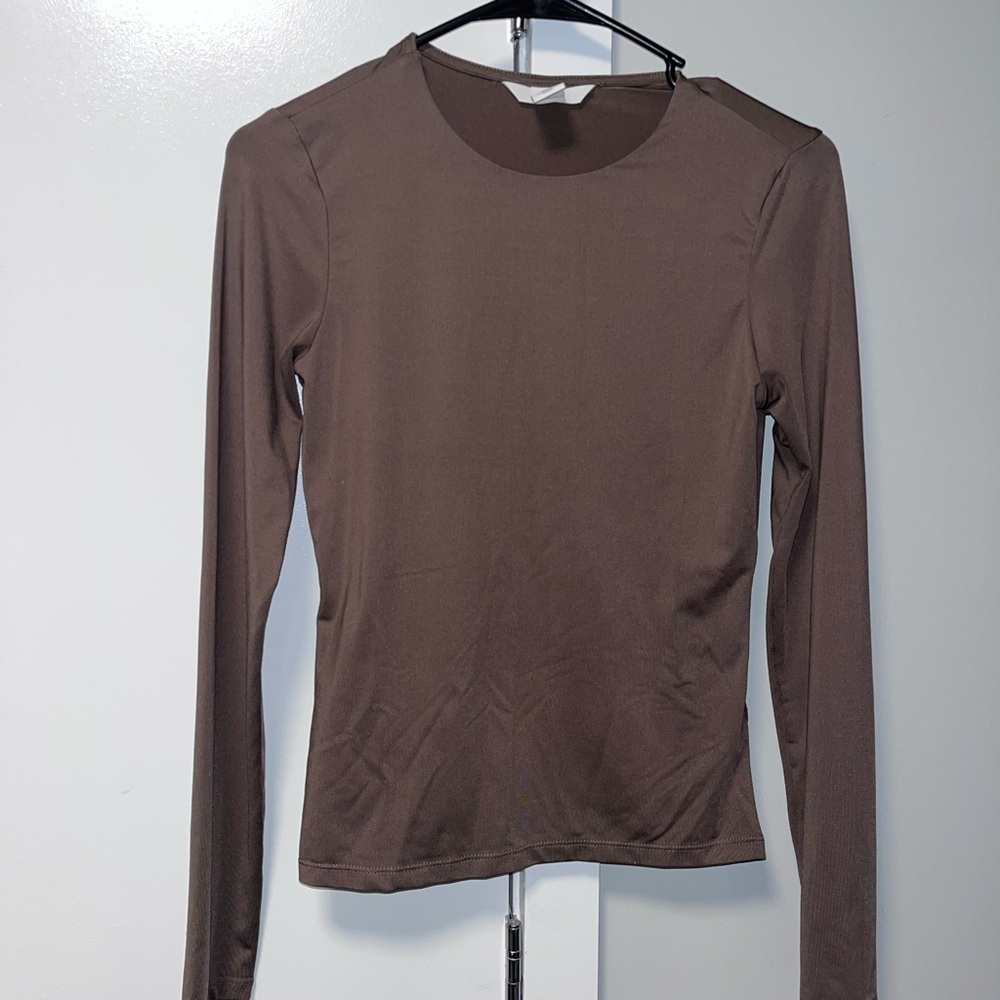 H&M Brown Long Sleeve Top